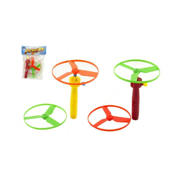 Vystřelovací vrtulka + startér plast 9cm asst 2 barvy v sáčku