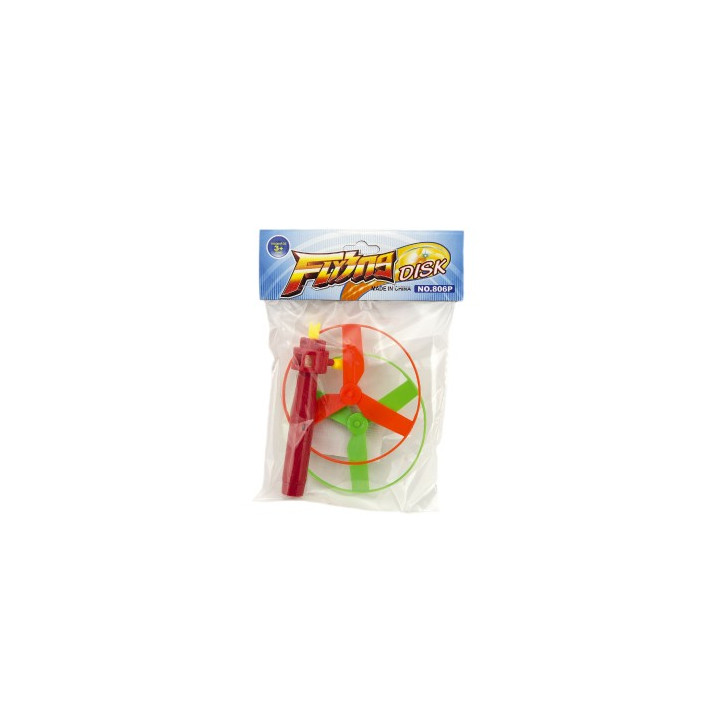 Vystřelovací vrtulka + startér plast 9cm asst 2 barvy v sáčku