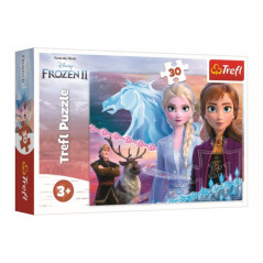 Puzzle Ľadové kráľovstvo II / Frozen II 30 dielikov 27x20cm v krabici 21x14x4cm