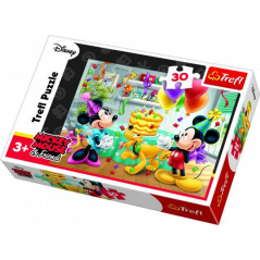 Puzzle Mickey a Minnie oslavuje narodeniny Disney 27x20cm 30 dielikov v krabičke 21x14x4cm