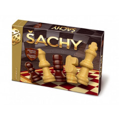 Šach drevené figúrky spoločenská hra v krabici 33x23x3cm