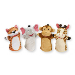 Maňušky safari ZOO 25cm 4ks na karte v sáčku