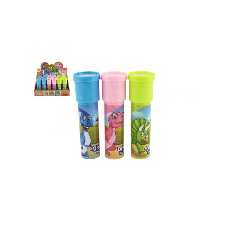 Kaleidoskop - Krasohled Dino plast 13cm 3 farby 18ks v boxe