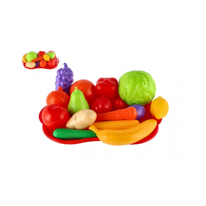 Ovocie a zelenina s podnosom plast v sieťke 32x11x23cm