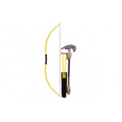 Luk indiánsky 70cm + 3 šípy s prísavkami + tomahawk plast v sáčku
