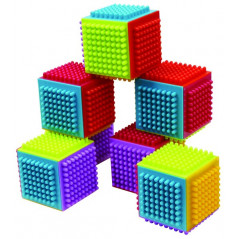 Stavebnica kocky plast 20ks v krabici 26x35x6cm 12m +