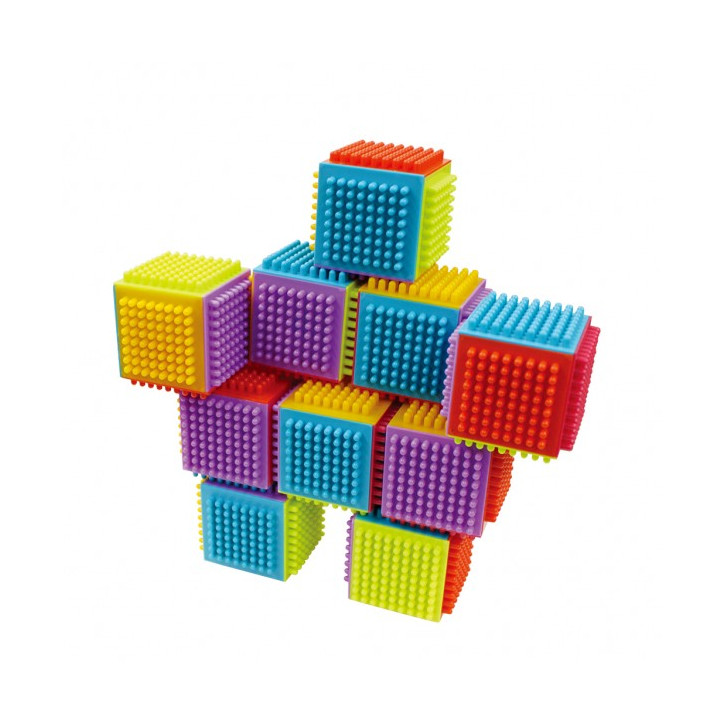 Stavebnica kocky plast 20ks v krabici 26x35x6cm 12m +