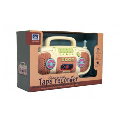 Rádio detské plast na batérie so zvukom sa svetlom v krabici 27x18x10cm