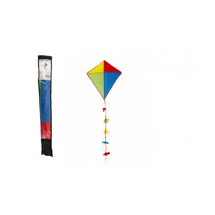 Drak lietajúci nylon 70x60cm farebný v sáčku 10x70cm