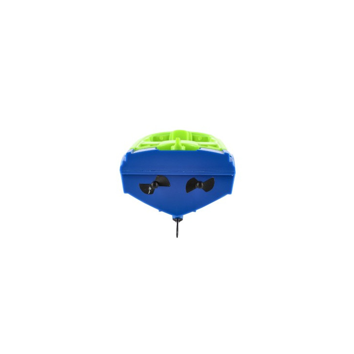 Motorový čln/loď do vody RC plast 22cm modrý na batérie+dob. pack+USB 2,4 Ghz v krabici 30x23x9cm