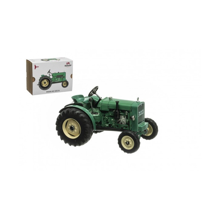 Traktor MAN AS 325A zelený na kľúčik kov 1:25 v krabici Kovap