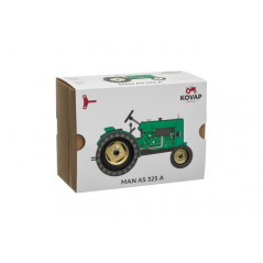 Traktor MAN AS 325A zelený na kľúčik kov 1:25 v krabici Kovap