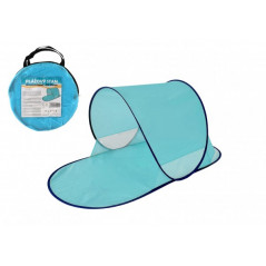 Stan plážový s UV filtrom 140x70x62cm samorozkladací polyester/kov ovál modrý v látkovej taške