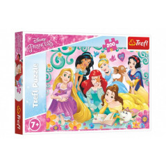 Puzzle Šťastný svet princezien/Disney Princess 200 dielikov 48x34cm v krabici 33x23x4cm