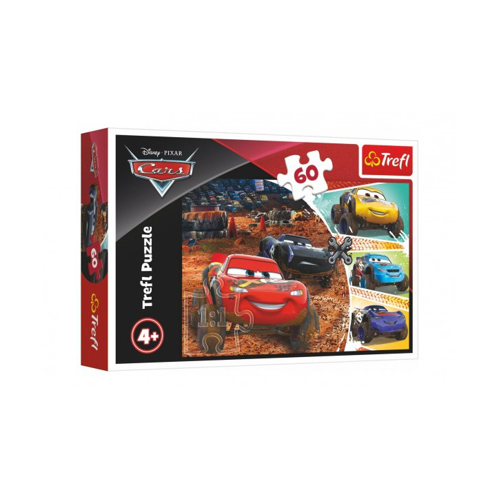 Puzzle Disney Cars 3/McQueen s priateľmi 33x22cm 60 dielikov v krabici 21x14x4cm