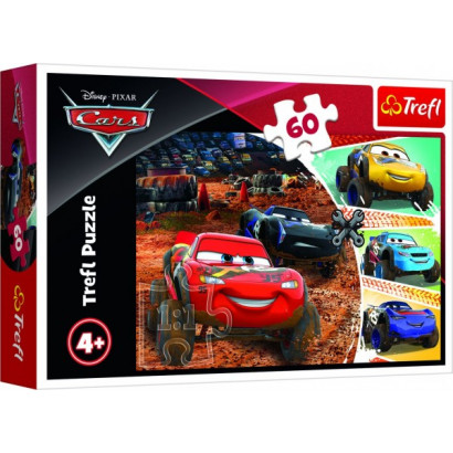 Puzzle Disney Cars 3/McQueen s priateľmi 33x22cm 60 dielikov v krabici 21x14x4cm