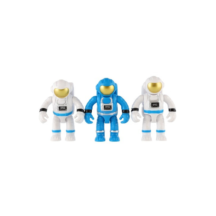 Kozmonaut/astronaut figúrka 3ks plast 7cm na karte 19x17x4cm