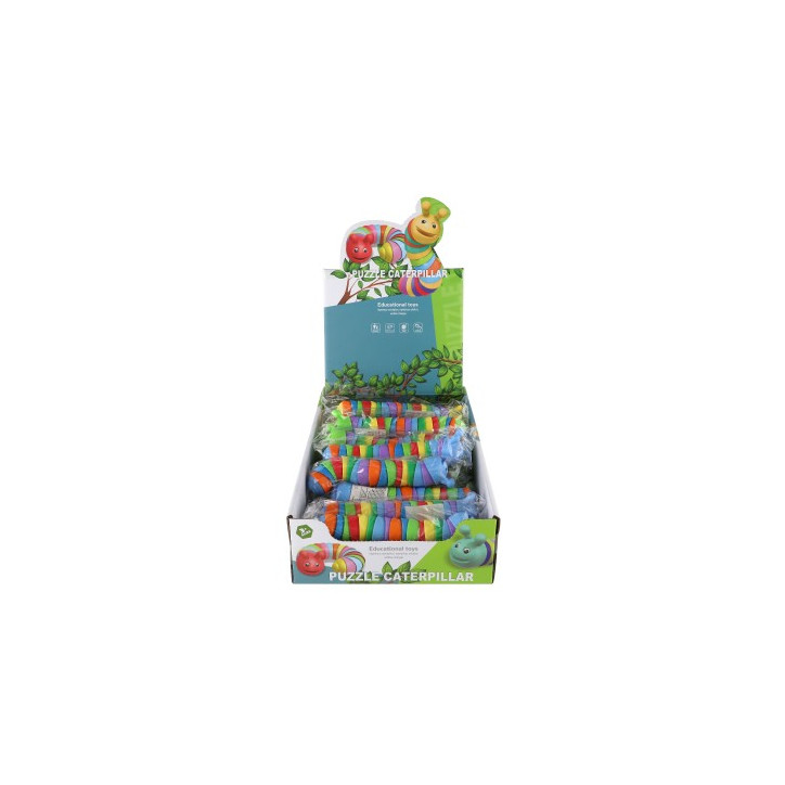 Húsenica ohybná antistresová plast 17cm mix farieb v sáčku 3x17cm 24ks v boxe