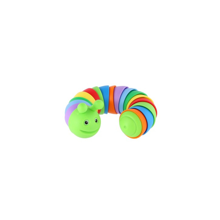 Húsenica ohybná antistresová plast 17cm mix farieb v sáčku 3x17cm 24ks v boxe