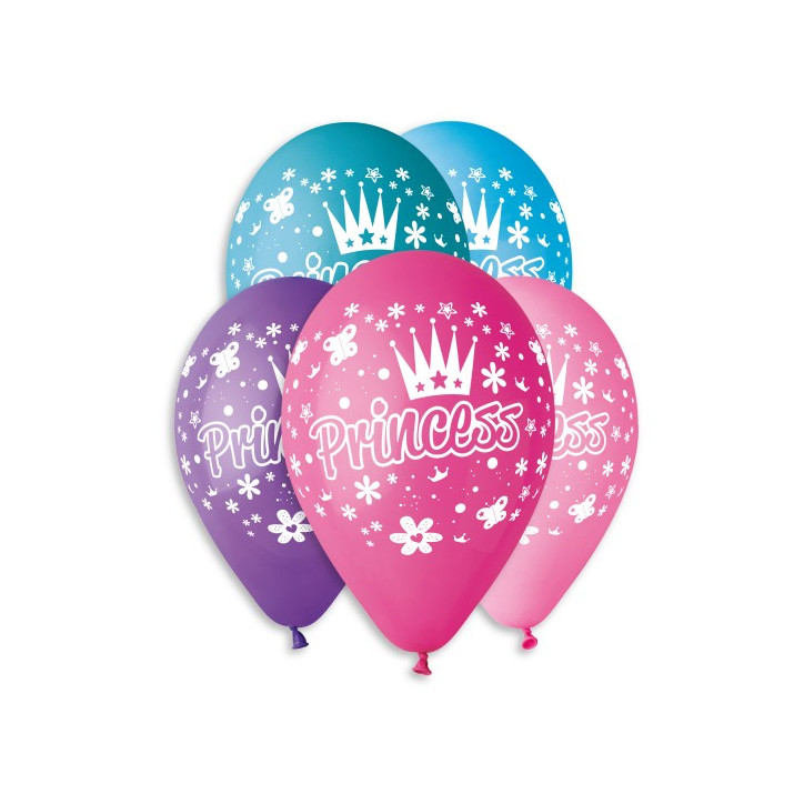 Balónik/Balonky nafukovacej princeznej 12'' priemer 30cm 5ks v sáčku