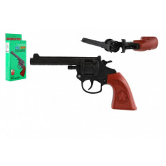 Revolver/pištoľ na kapsule 8 rán plast 20cm v krabičke 11,5x23x3,5cm
