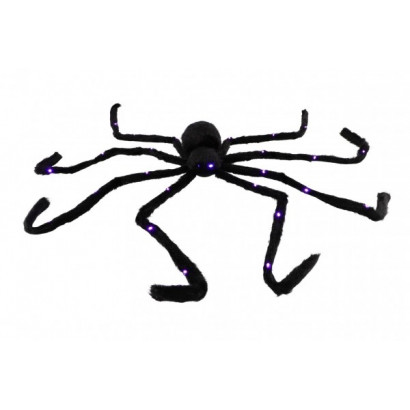 Pavúk veľký plyš 125x9cm na batérie so svetlom v sáčku 31x23x8cm karneval
