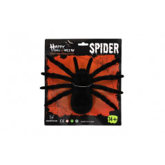 Pavúk veľký plyš 21x15cm na karte karneval