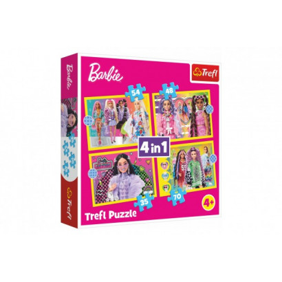 Puzzle 4v1 Šťastný svet Barbie 28,5 x20, 5cm v krabici 28x28x6cm