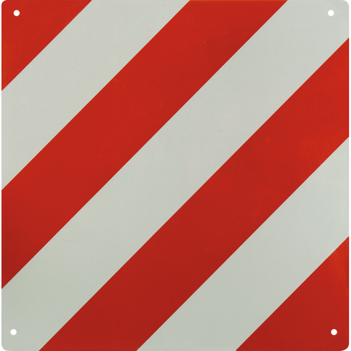 Výstražná reflexná tabuľka 50x50 cm, červeno-biela