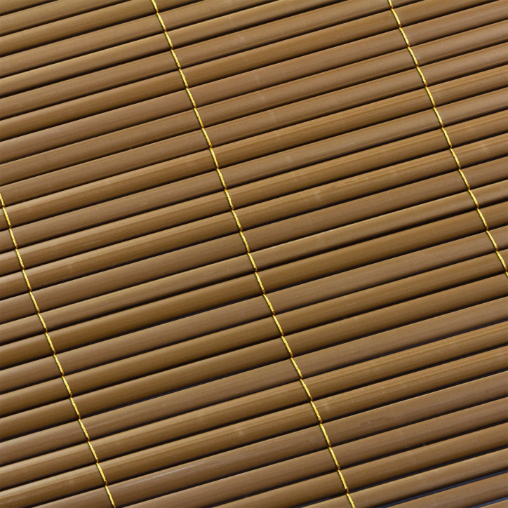 Clona na plot, bambusová rohož z PVC 90x500 cm, hnedá