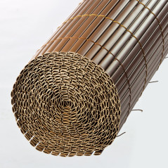 DEMA Clona na plot, bambusová rohož z PVC 160x500 cm, hnedá