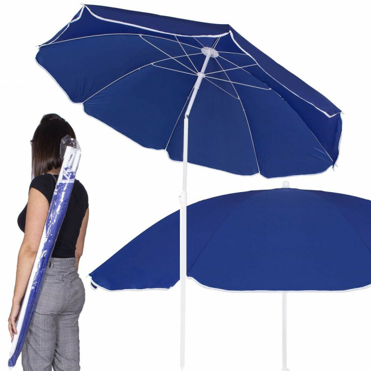 Záhradný slnečník 160 cm, modrý SPRINGOS VIVA BU0022 Záhradný slnečník 160 cm, modrý SPRINGOS VIVA BU0022