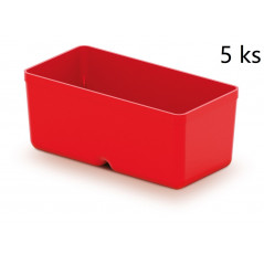 Sada 5 plastových boxov na náradie UNITE BOX 110x55x132 červené