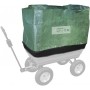 Krycia plachta k záhradnému vozíku GGW 300 (kód tovaru: 94337), využiteľná predovšetkým pri transporte lístia, pokosenej trávy alebo záhradného odpadu.