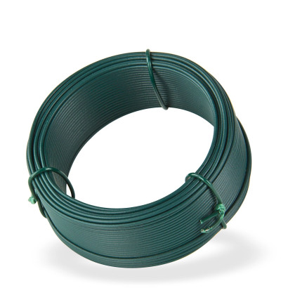 DEMA Viazací drôt poplastovaný 1,4 mm, dĺžka 25 m, zelený