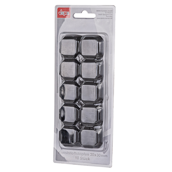 Plastové koncovky 30x30 mm, 10 ks Plastové koncovky 30x30 mm, 10 ks