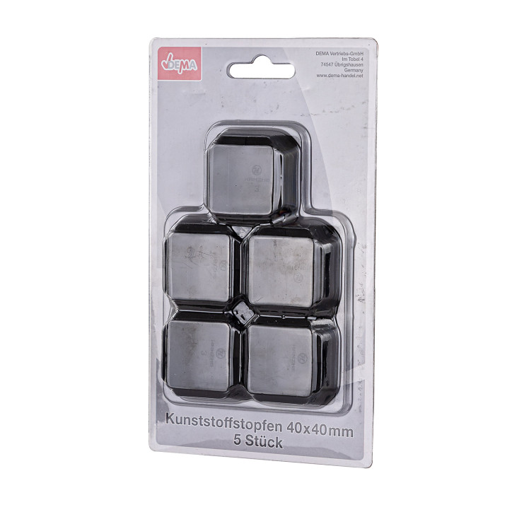 Plastové koncovky 40x40 mm, 5 ks Plastové koncovky 40x40 mm, 5 ks