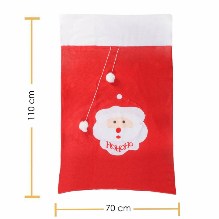 Vrece na vianočné darčeky Santa 110x70 cm, červený Vrece na vianočné darčeky Santa 110x70 cm, červený