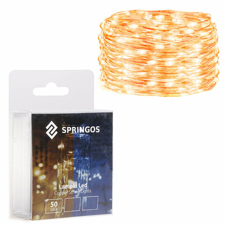 LED reťaz Nano - 5m, 50LED, 3xAA, teplá biela LED reťaz Nano - 5m, 50LED, 3xAA, teplá biela