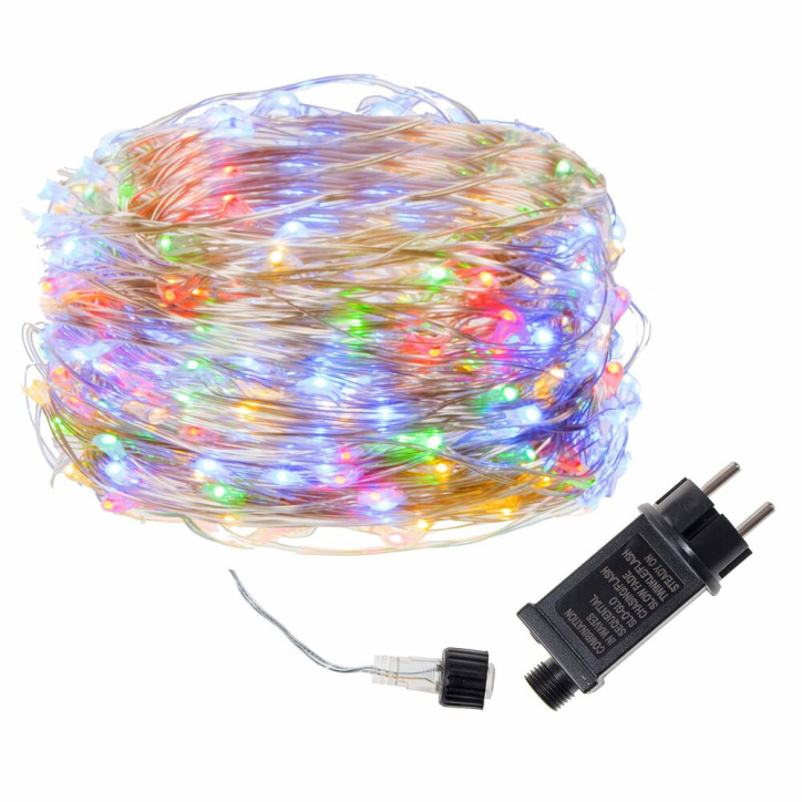LED reťaz Nano - 20m, 200LED, 8 funkcií, IP44, multicolor LED reťaz Nano - 20m, 200LED, 8 funkcií, IP44, multicolor