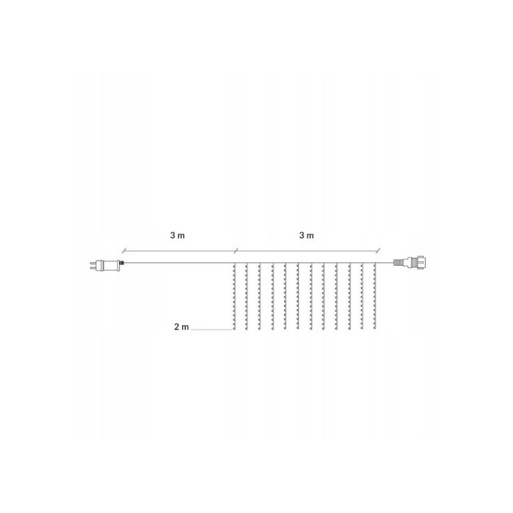 LED svetelný záves Nano kvaple - 3x2m, 400LED, 8 funkcií, studená biela LED svetelný záves Nano kvaple - 3x2m, 400LED, 8 funkcií, studená biela