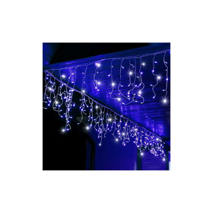 LED kvaple - 22,5m, 500LED, IP44, modrá + záblesky LED kvaple - 22,5m, 500LED, IP44, modrá + záblesky