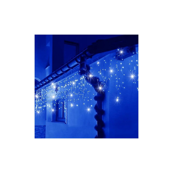 LED kvaple - 22,5m, 500LED, IP44, modrá + záblesky LED kvaple - 22,5m, 500LED, IP44, modrá + záblesky