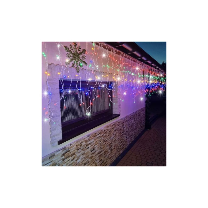 LED kvaple - 22,5m, 500LED, IP44, multicolor + záblesky LED kvaple - 22,5m, 500LED, IP44, multicolor + záblesky