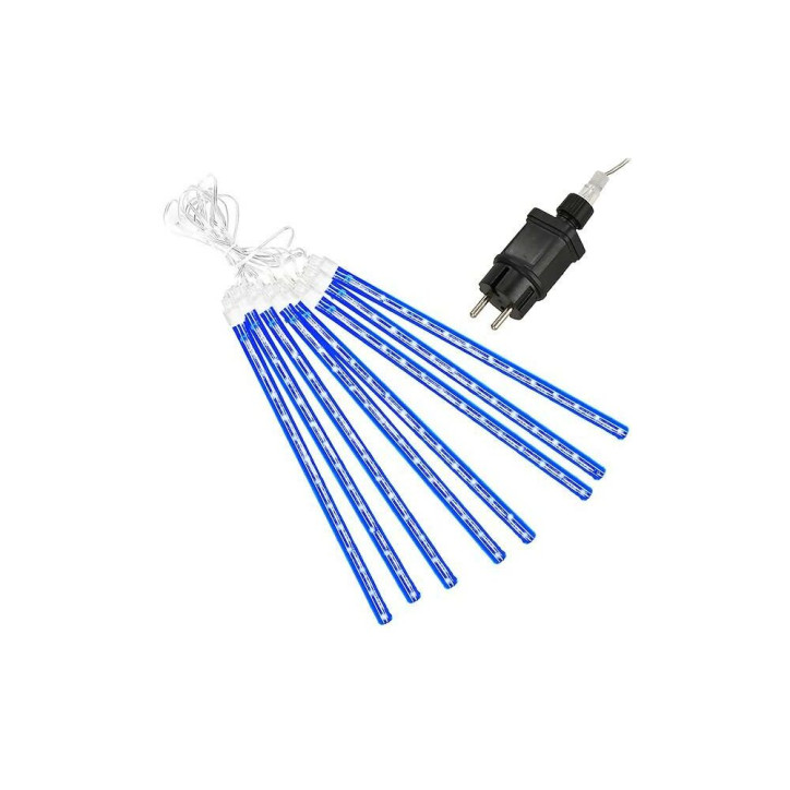 LED cencúle 8ks - 3m, 144LED, IP44, modrá