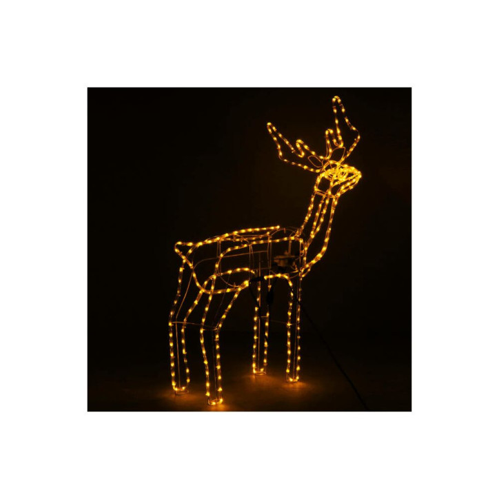 LED Sob s pohyblivou hlavou - 115cm, 288LED, IP44, motorček, teplá biela LED Sob s pohyblivou hlavou - 115cm, 288LED, IP44, motorček, teplá biela