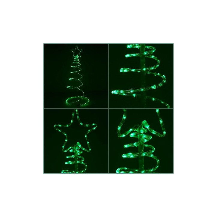 LED Vianočný stromček - 135cm, 192LED, IP44, zelená LED Vianočný stromček - 135cm, 192LED, IP44, zelená