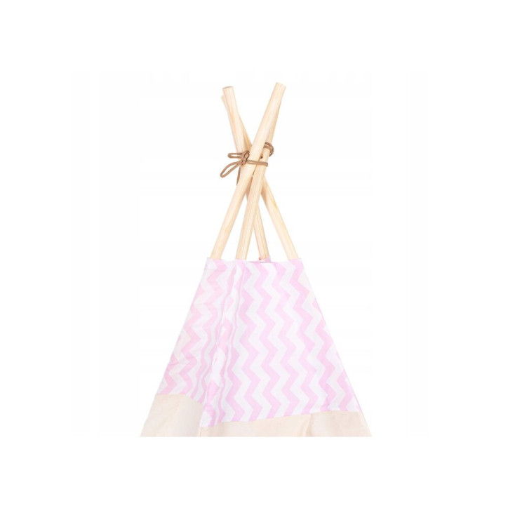 Teepee stan pre deti SPRINGOS Ružový Zigzag Teepee stan pre deti SPRINGOS Ružový Zigzag