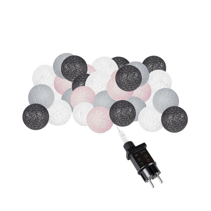 LED svetelná reťaz Bavlnené gule 6cm - 11,5m, 50LED, teplá biela LED svetelná reťaz Bavlnené gule 6cm - 11,5m, 50LED, teplá biela