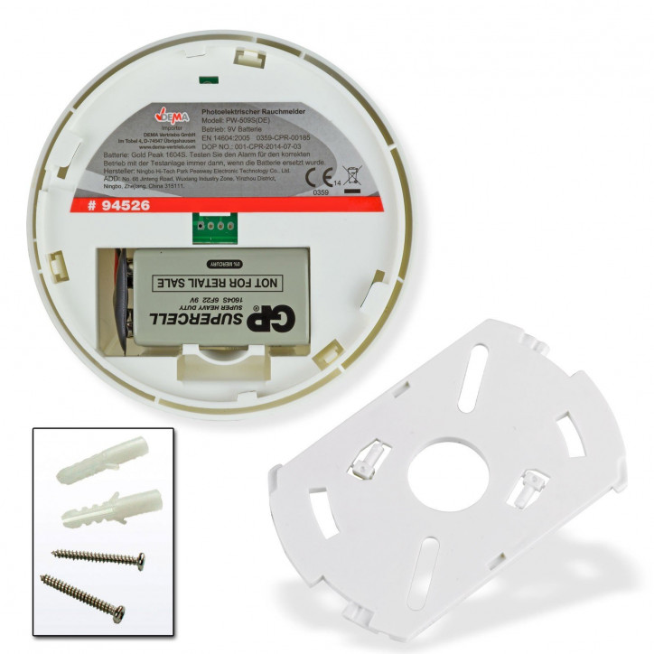 Detektor dymu / požiarny hlásič DIN 14604 PW-509